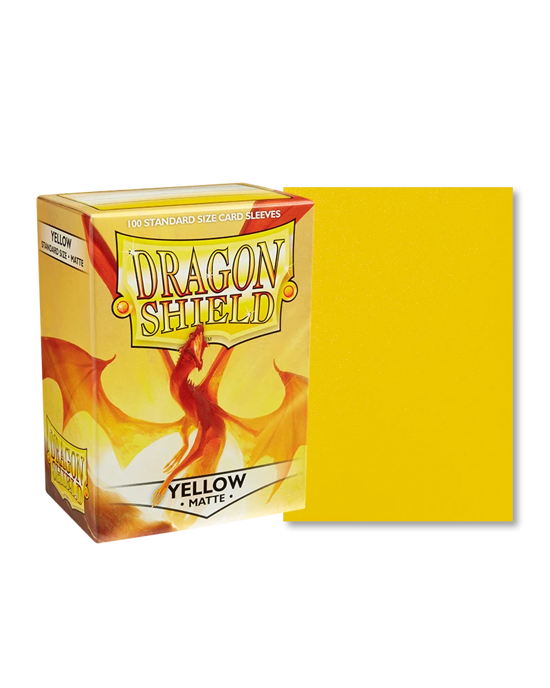 Dragon Shield Matte Sleeves: Yellow (100)(Dragon Shield Matte Sleeves Yellow 100) 1 Dragon Shield Matte Sleeves: Yellow (100)(Dragon Shield Matte Sleeves Yellow 100)