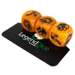 Blocking Dice Set: Pearl Orange & Black (3)(Blocking Dice Set Pearl Orange Black 3)