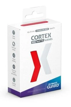 Ultimate Guard Cortex Sleeves Matte Standard Size (100) - Red(Ultimate Guard Cortex Sleeves Matte Standard Size 100 Red)