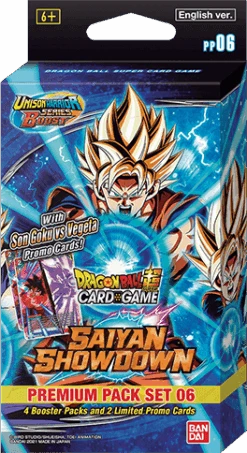 Dragon Ball Super Card Game: Unison Warrior - Saiyan Showdown Premium Pack - PP06(Dragon Ball Scg Unison Warrior Saiyan Showdown Premium Pack Pp06)
