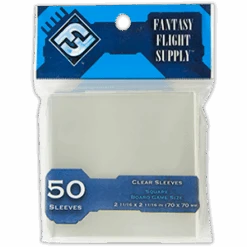 Square Board Game Sleeves: Clear (70mm X 70mm X 50)(Square Board Game Sleeves Clear 70mm X 70mm X 50)