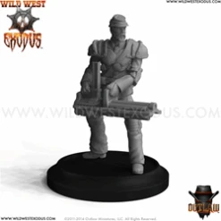 Wild West Exodus Union Line Troop With Heavy Weapon Rocket Pod 1st Edition(Wild West Exodus Union Line Troop With H)