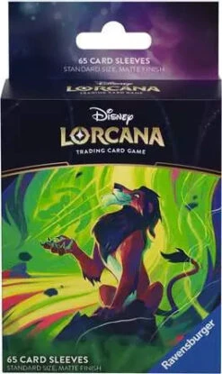 Disney Lorcana Trading Card Game: Azurite Sea - Scar Card Sleeves (65)(Disney Lorcana Trading Card Game Scar Card Sleeves 65)