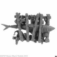 Reaper 44154: Raft Of The Damned - Bones Black Plastic Miniature(Reaper 44154 Raft Of The Damned Bones Black Plastic Miniature)