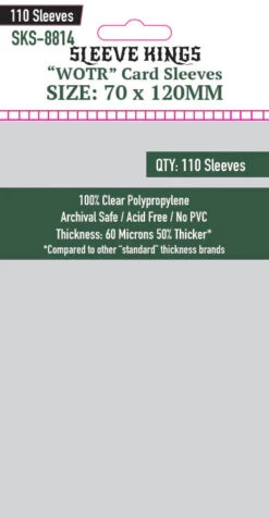 Sleeve Kings: 'WOTR' Card Sleeves (70mm X 120mm X 110)(Sleeve Kings Wotr Card Sleeves 70mm X 120mm X 110)