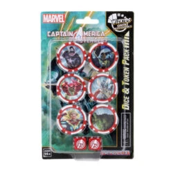 HeroClix Dice & Token Pack - Captain America & The Avengers(Heroclix Dice Token Captain America)