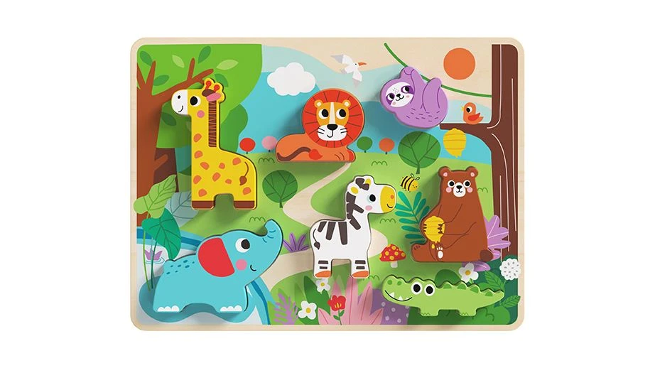 Wooden Animal Chunky Puzzle(Wooden Animal Chunky Puzzle)
