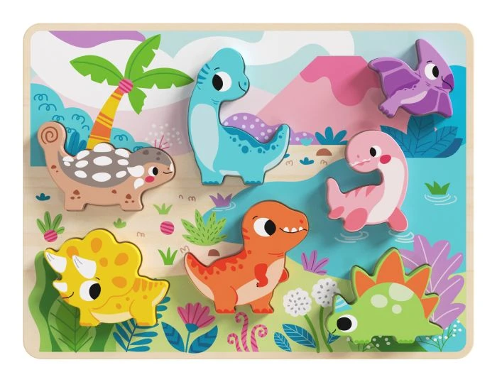Wooden Dinosaur Chunky Puzzle(Wooden Dinosaur Chunky Puzzle)