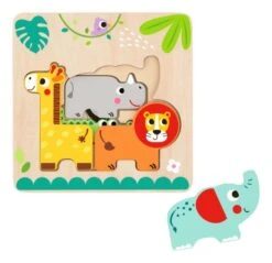 Wooden Multi-layered Animal Puzzle(Wooden Multi Layered Animal Puzzle)